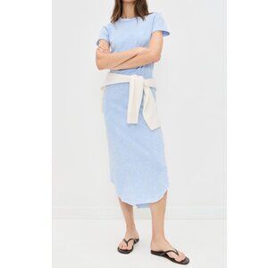 Frank & Eileen Harper Tee Maxi Dress Mineral Blue‎ Jersey Minimalist Size XL